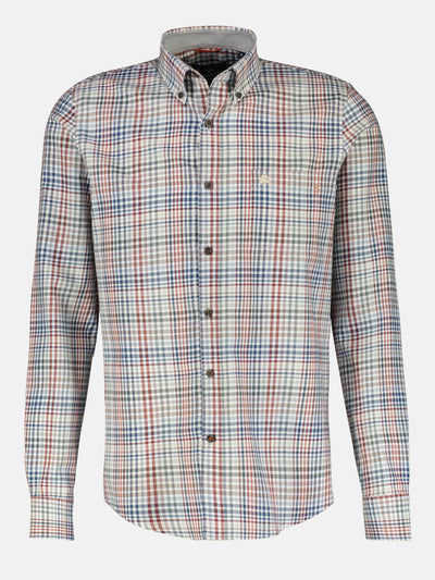 Button-down shirt with a small check