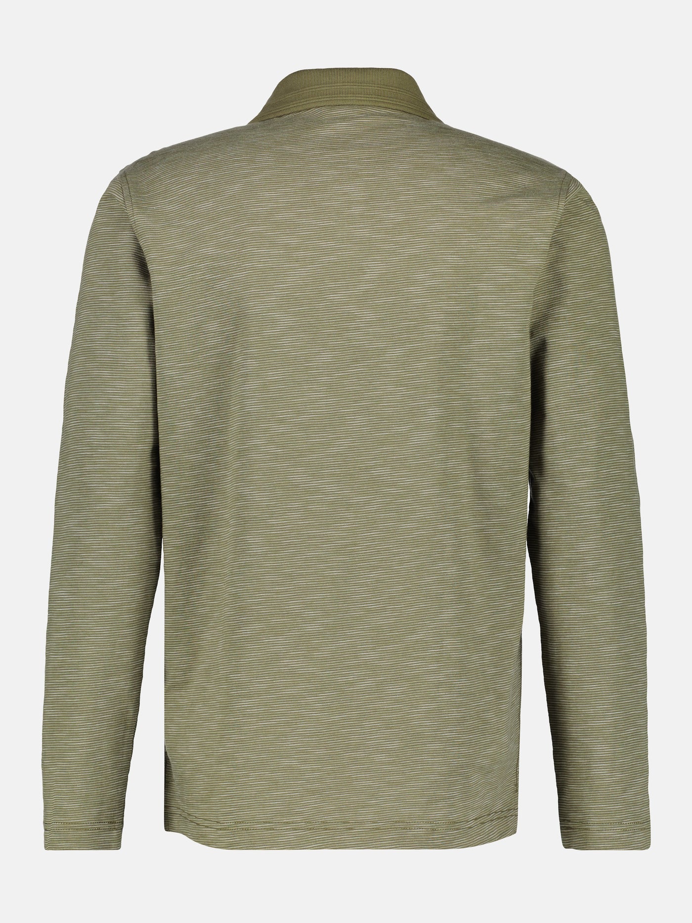 Long-sleeved polo shirt with fineliner stripes