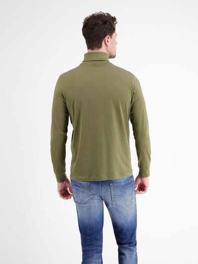 Turtleneck pullover in non-slip single jersey quality