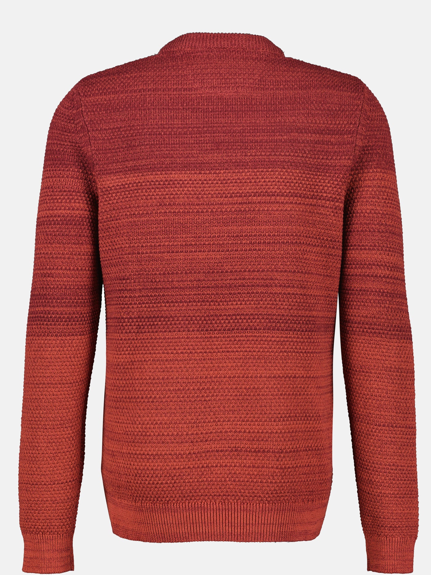 Crewneck, gradient striped knit pattern