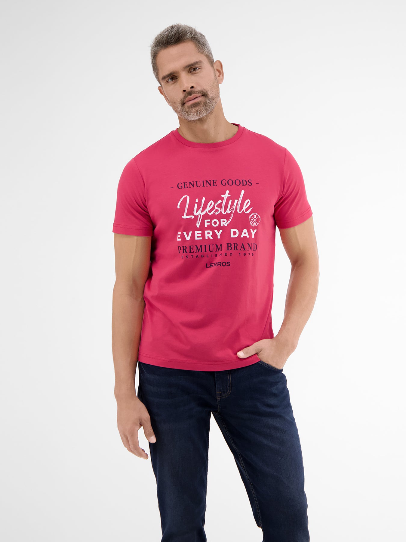 T-shirt with front print – LERROS SHOP