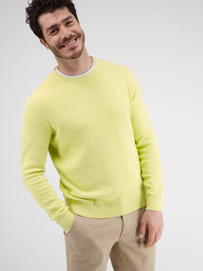 Sporty crewneck knit sweater