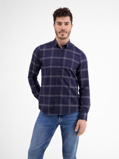 Shirt with large checked windows