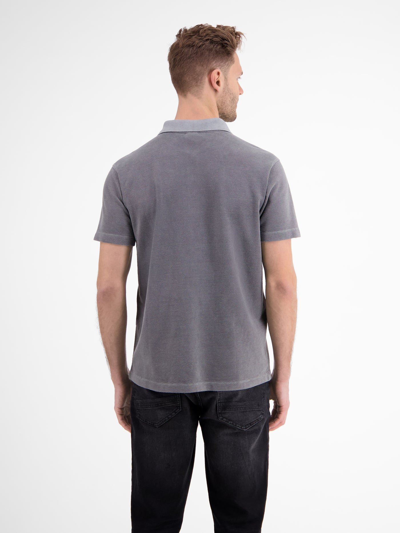 Polo shirt in two-tone piqué – LERROS SHOP | Poloshirts