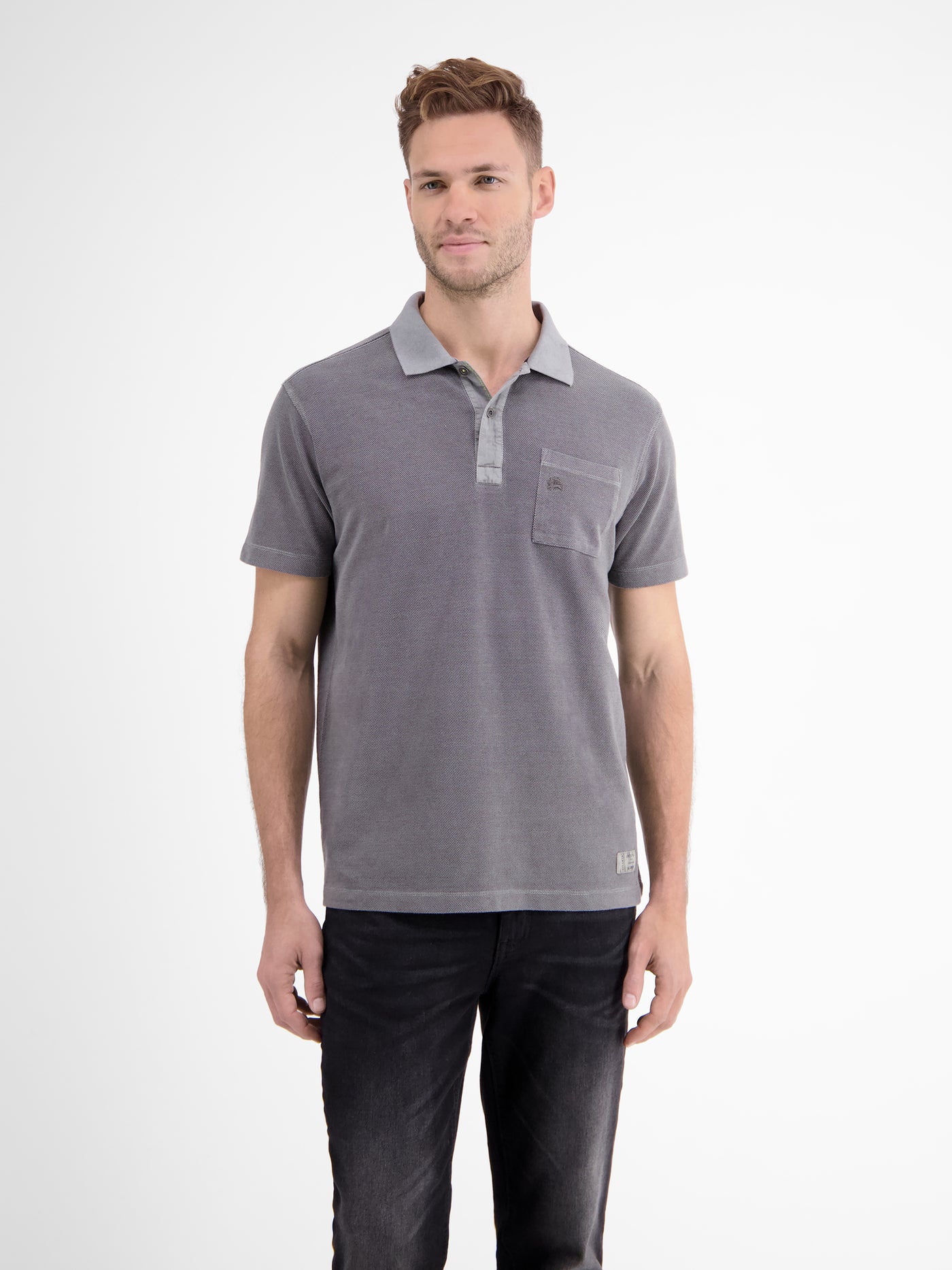 Polo shirt in two-tone piqué – LERROS SHOP | Poloshirts