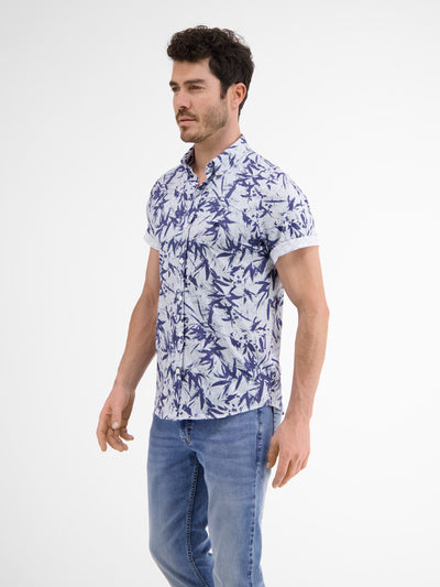 Short sleeve shirt with floral AOP