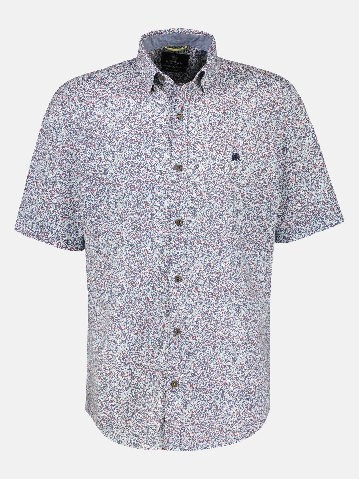 Kurzarmhemd mit Blätter-AOP – LERROS SHOP | Hemden