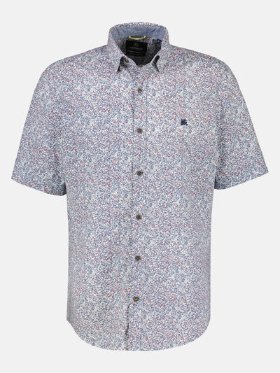 Short sleeve shirt with leaves AOP