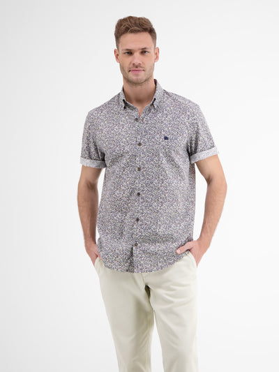 Short sleeve shirt with leaves AOP