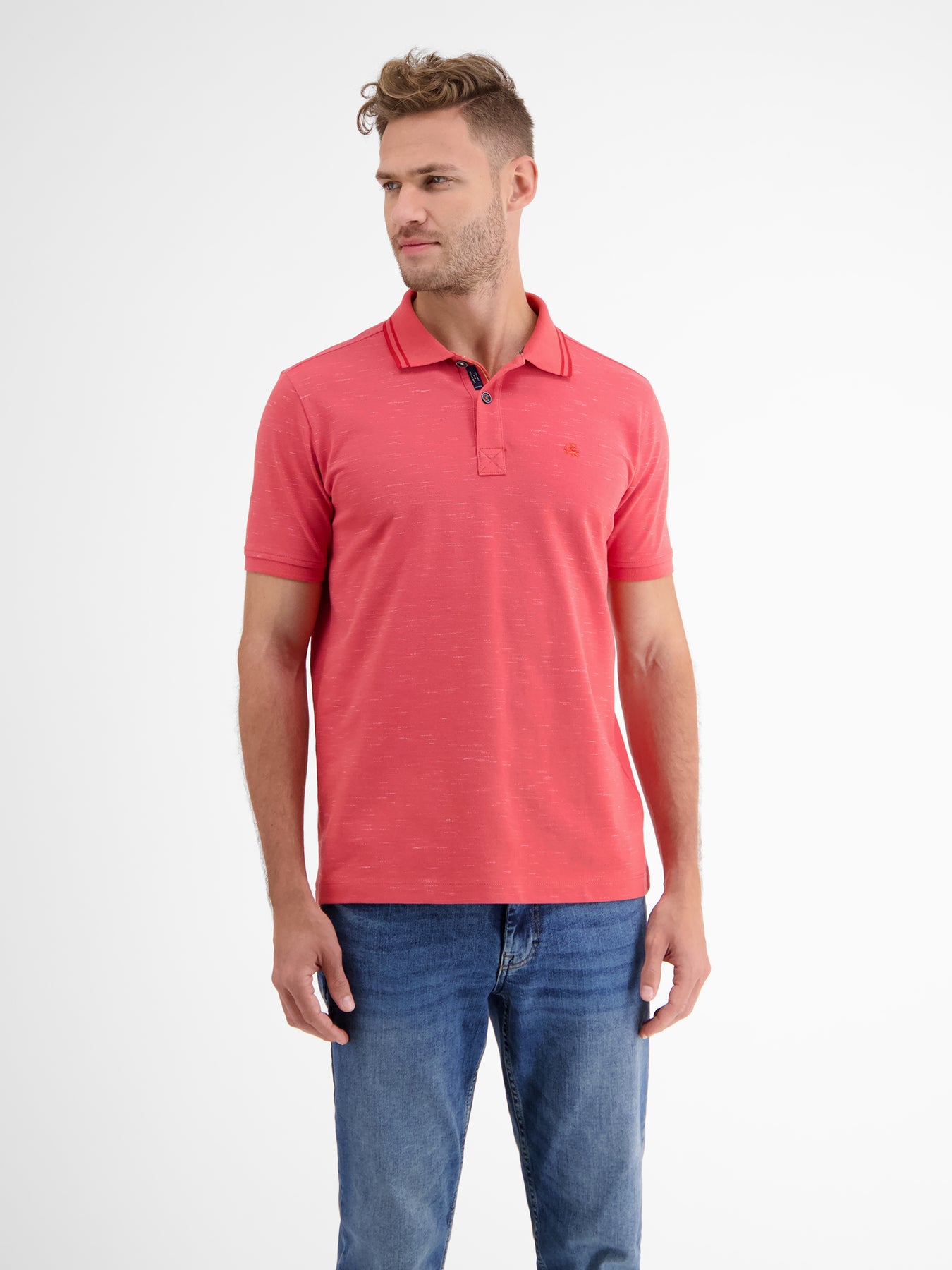 SHOP – Polo LERROS in shirt two-tone piqué