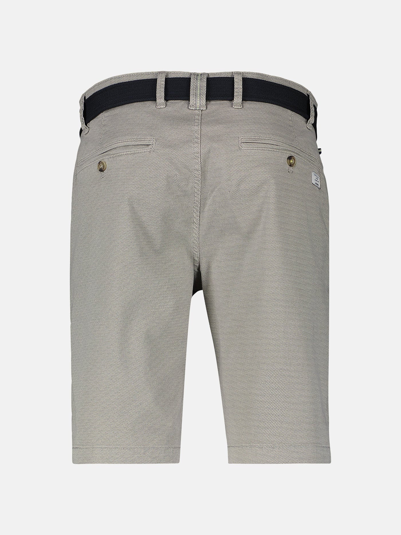 Chino Bermuda shorts, minimal all-over print