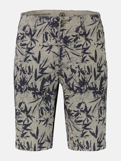 Chino Bermuda shorts with a floral print
