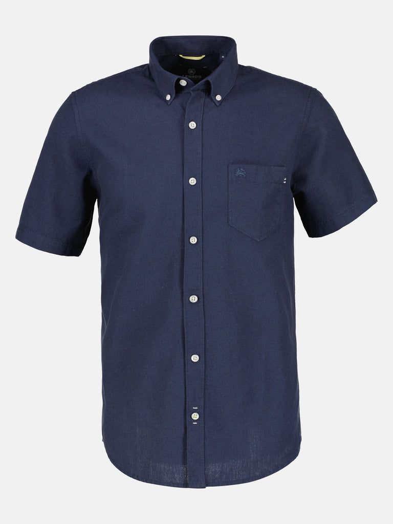 cotton-linen Short-sleeved – shirt, mix LERROS SHOP