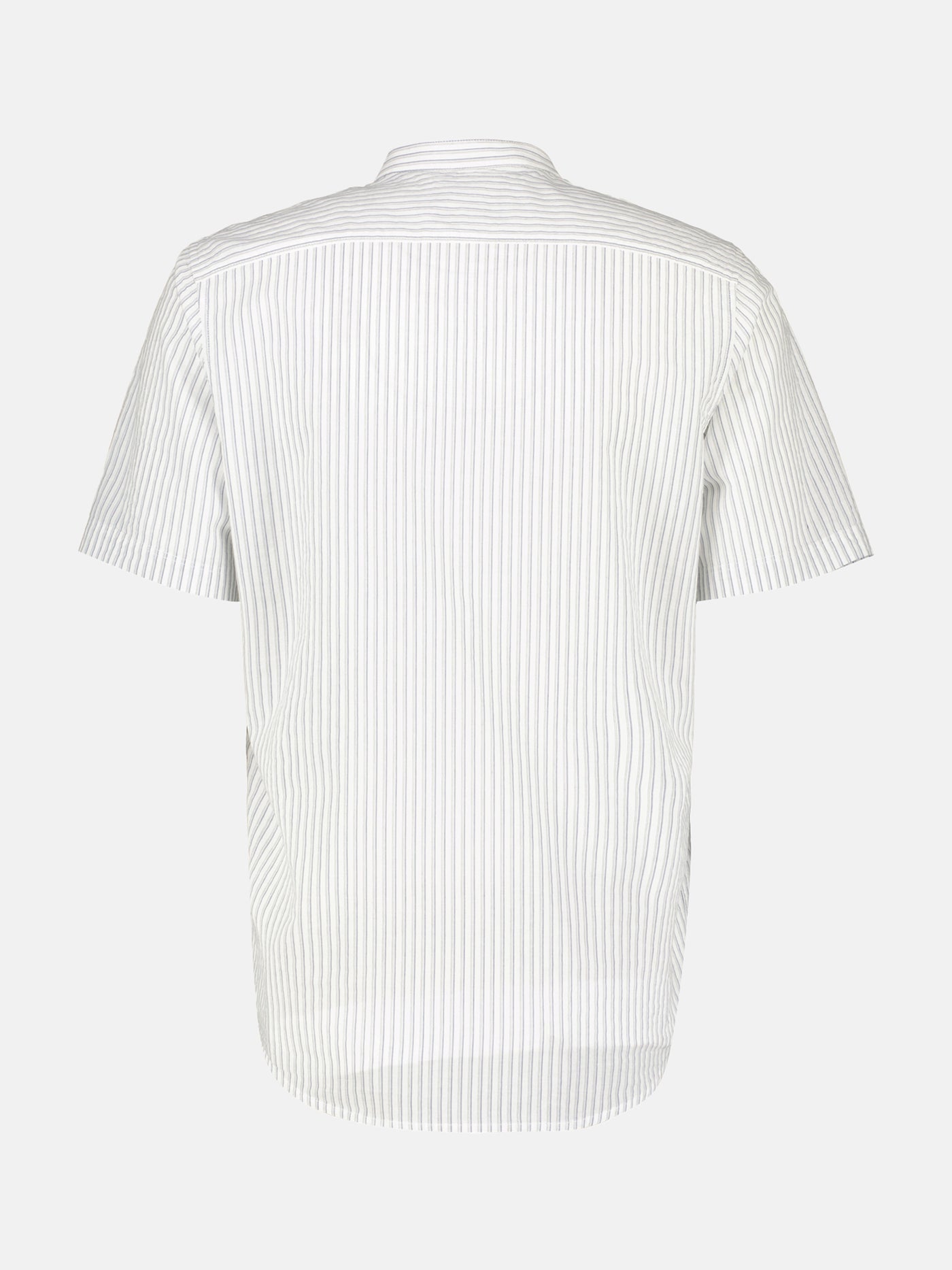 Striped seersucker short sleeve shirt