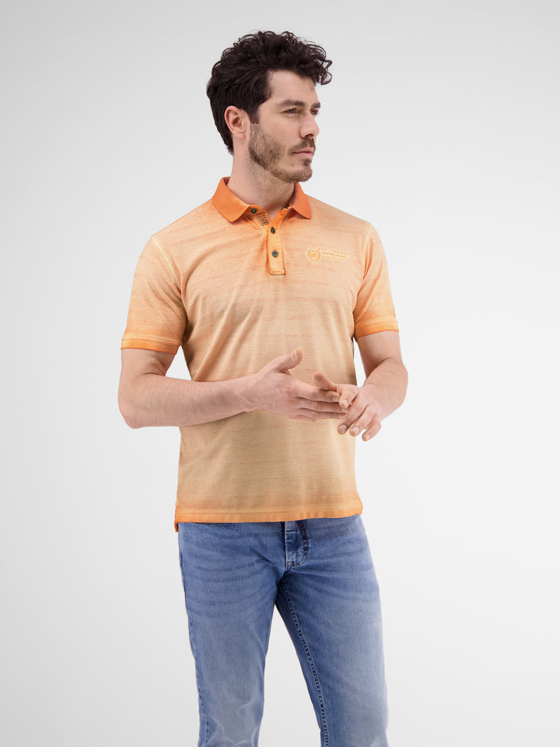Poloshirt, gestreift in Strukturqualität - LERROS