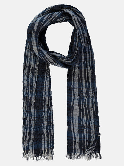 Scarf with stripe check pattern
