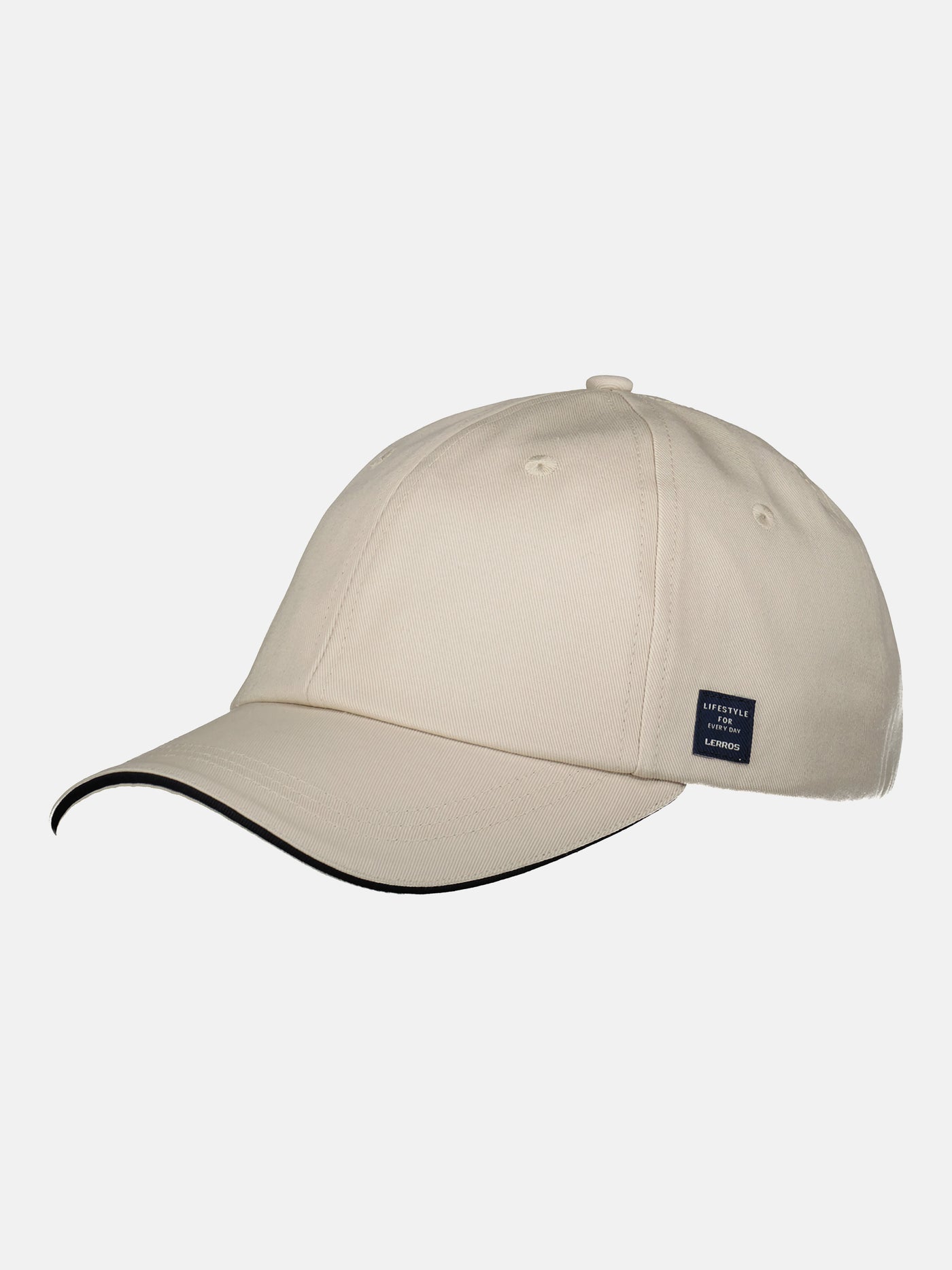 Baseball cap, uni with contrasting inlay