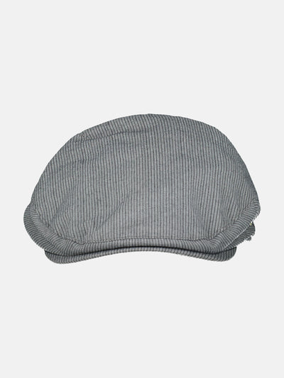 Striped flat cap